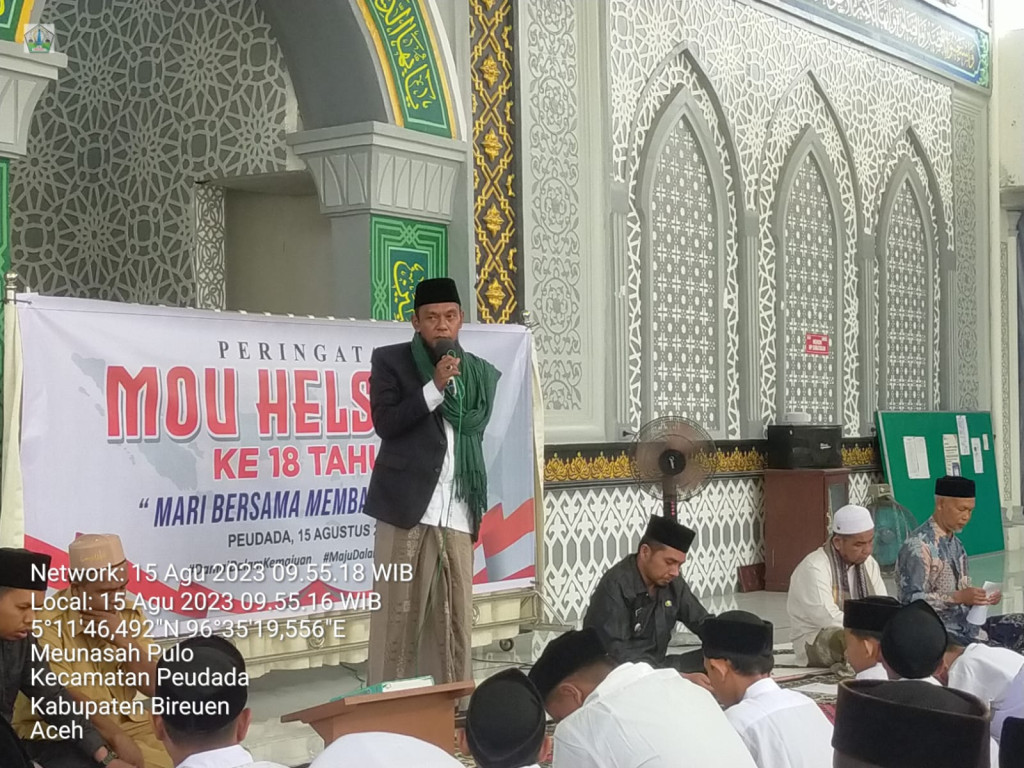 Kegiatan Memperingati hari MOU Helsingki tahun 2023 di Masjid Baitunnur Desa Mns. Baroh